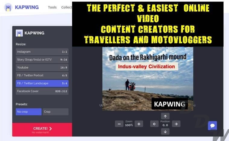 KAPWING :The Best And Easiest Video Content Creator (And Editor) For All Travelers And Motovloggers